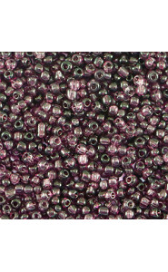 Glass seed beads 11/0 (2mm) Transparent dark purple